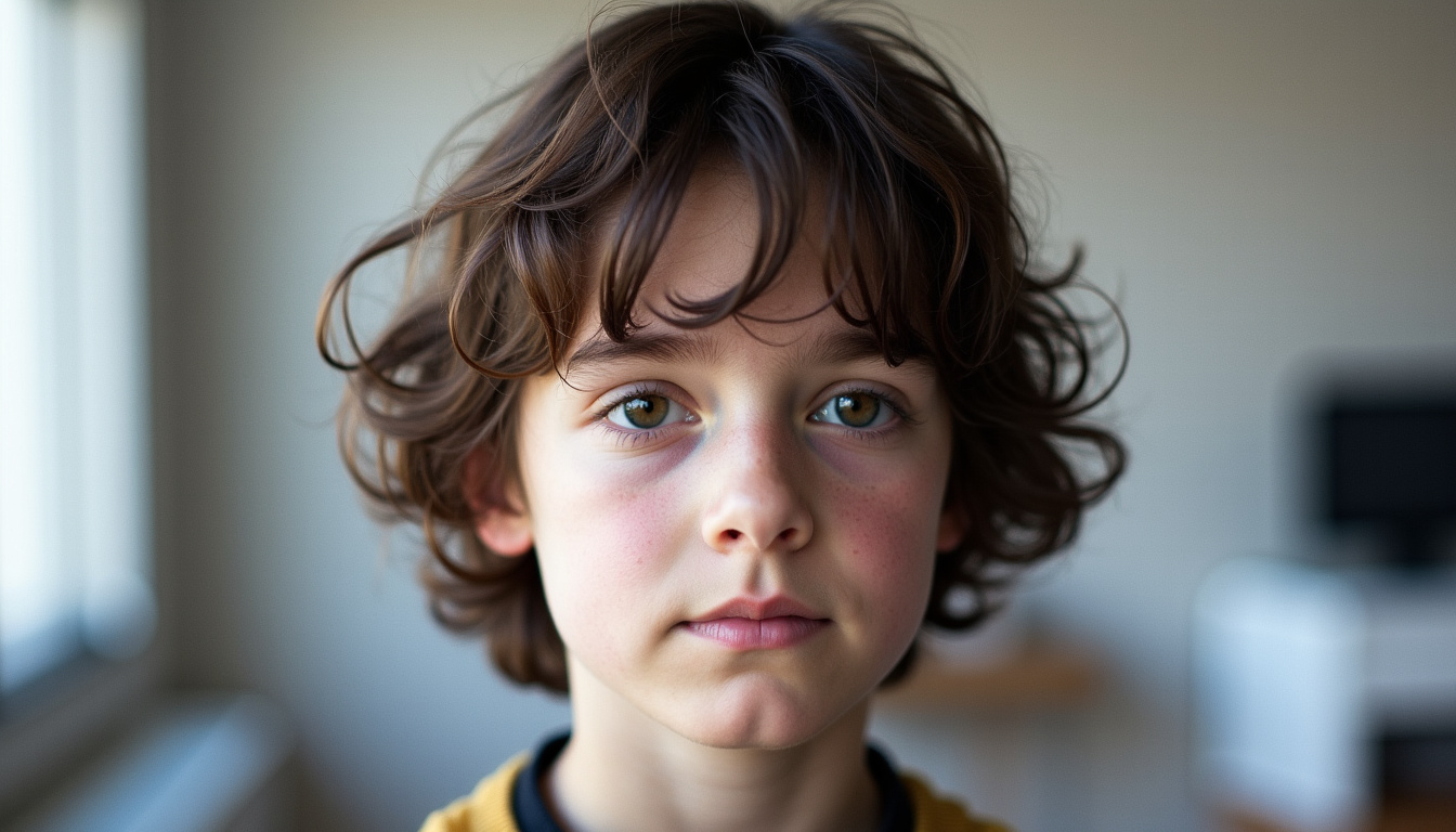 Alain Bernard en 1995, âgé de 12 ans, lors d