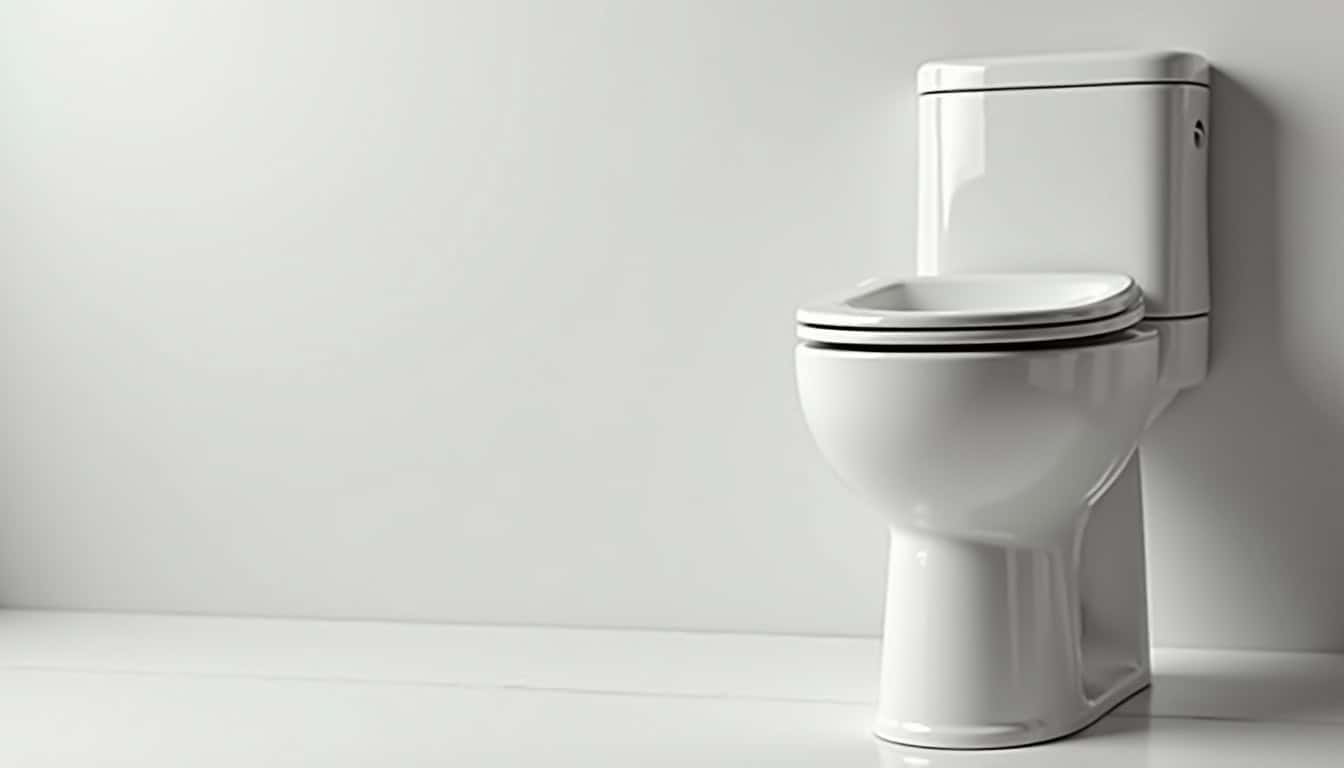 Toilette moderne blanche suspendue, design épuré et installation professionnelle.