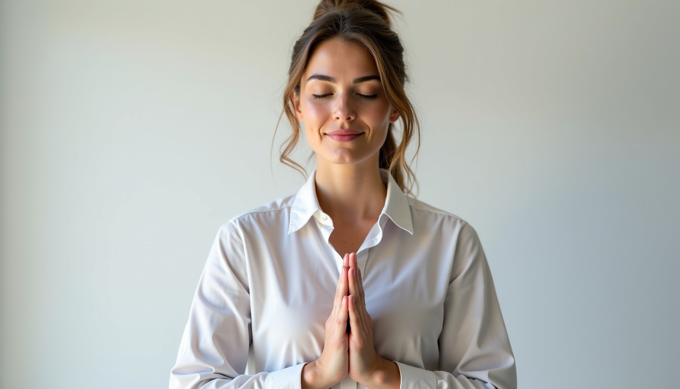 Personne méditant pour développer son intuition et sa persévérance