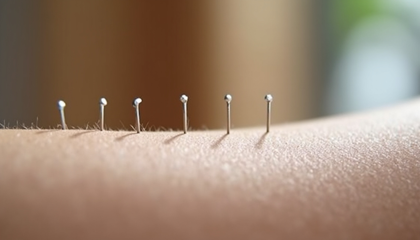 Aiguilles fines insérées lors d