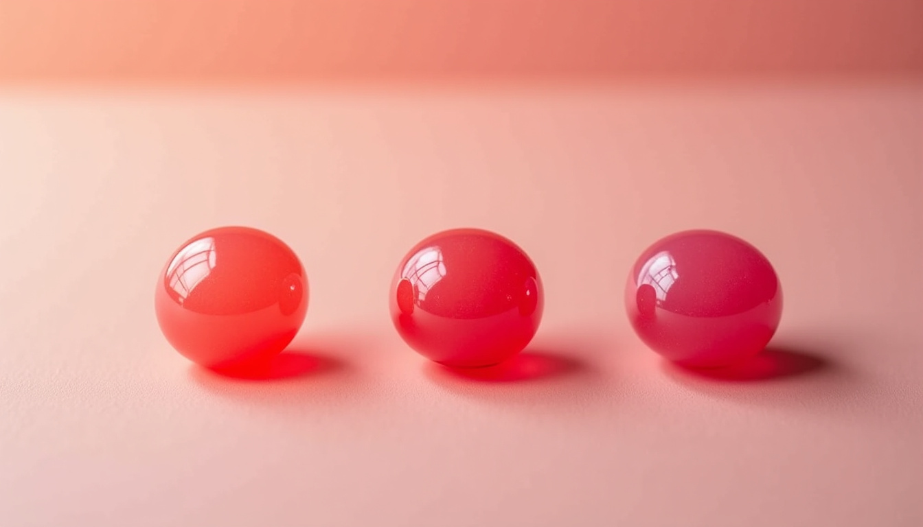 Illustration des trois types de boutons de chaleur: cristalline, rouge et profonde