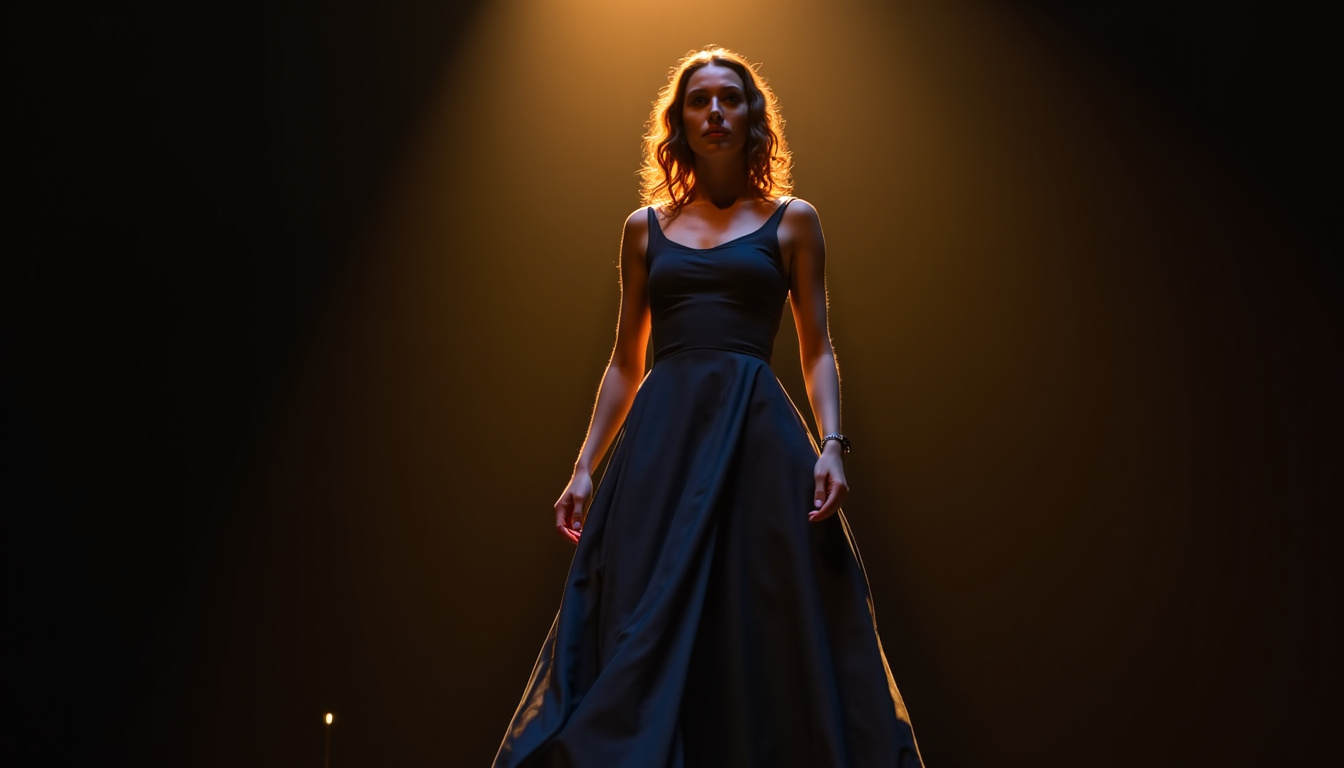 Sara Giraudeau sur scène lors de la représentation de Le Syndrome de l