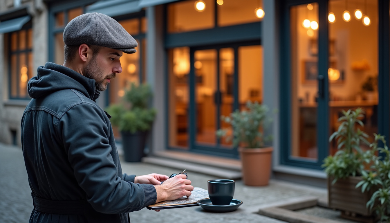Un artisan consulte la revue de l