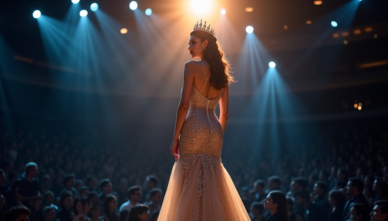 Flora Coquerel lors de l’élection Miss Univers 2015 à Las Vegas