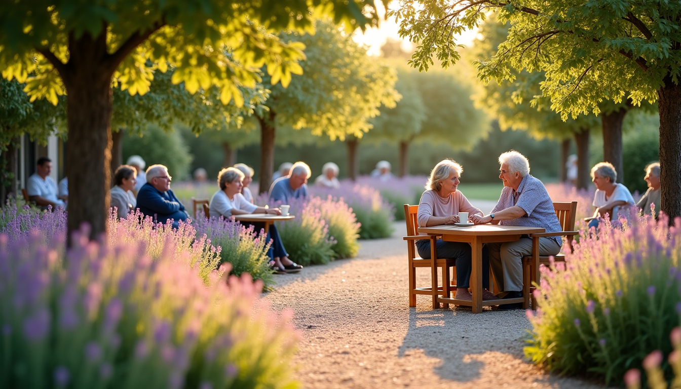 Jardin aménagé de la Résidence de l’Irance à Neuville-les-Dames
