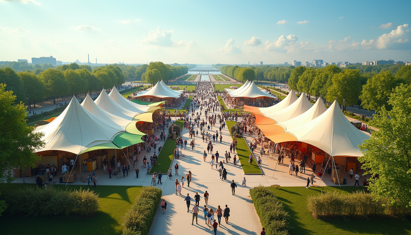 Vue aérienne du site de Paris Expo Porte de Versailles durant le salon médecine douce