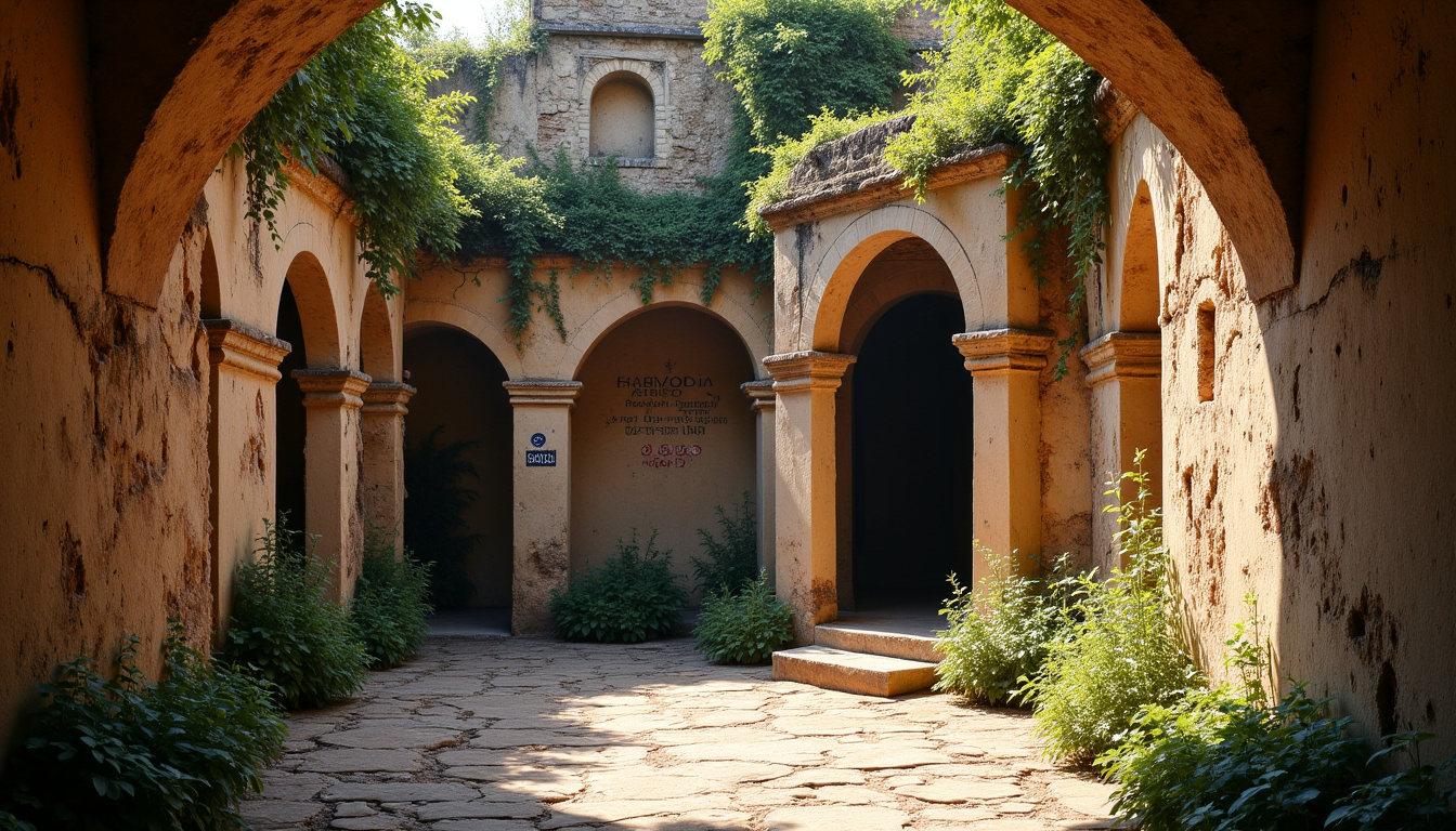Vue extérieure de la Farmacia Arbusto, une ancienne pharmacie en ruine située près de la Piazza Arbusto dans la Ville Enfouie